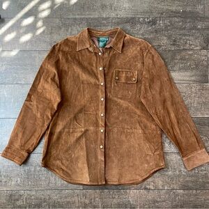 Ralph Lauren Brown Rodeo Seude Leather Jacket